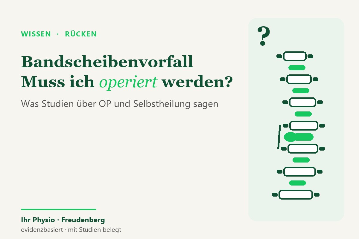 Bandscheibenvorfall – muss ich operiert werden?